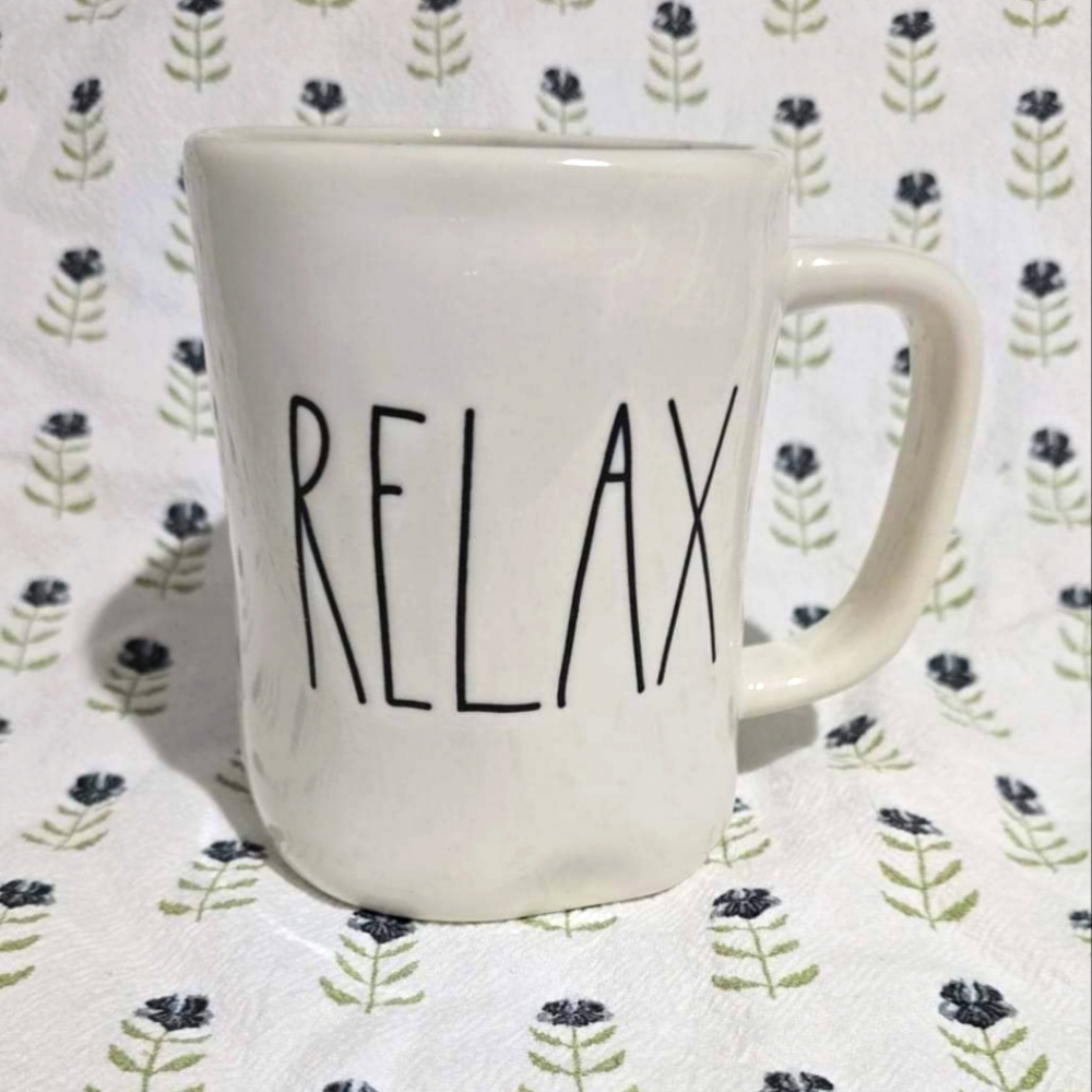 Rae Dunn "Relax" Coffee Mug